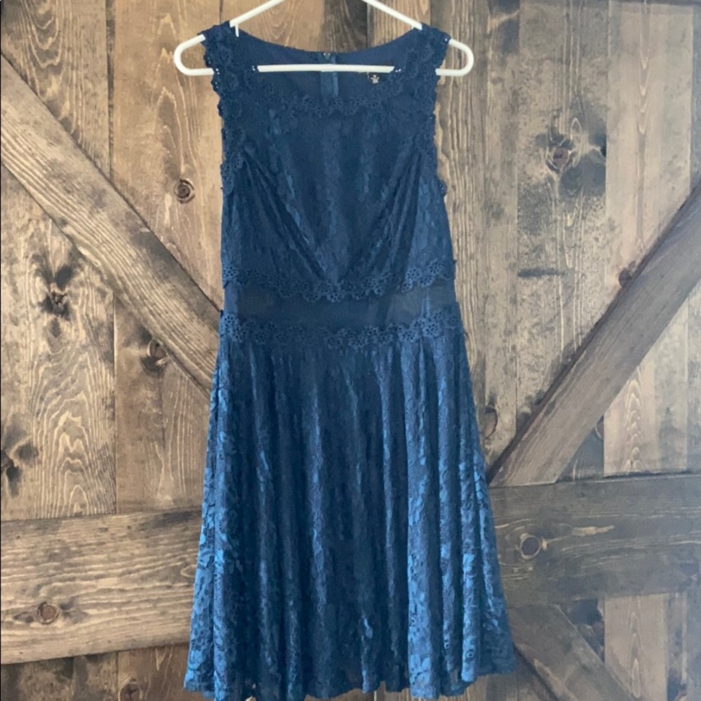 Blue lace dress